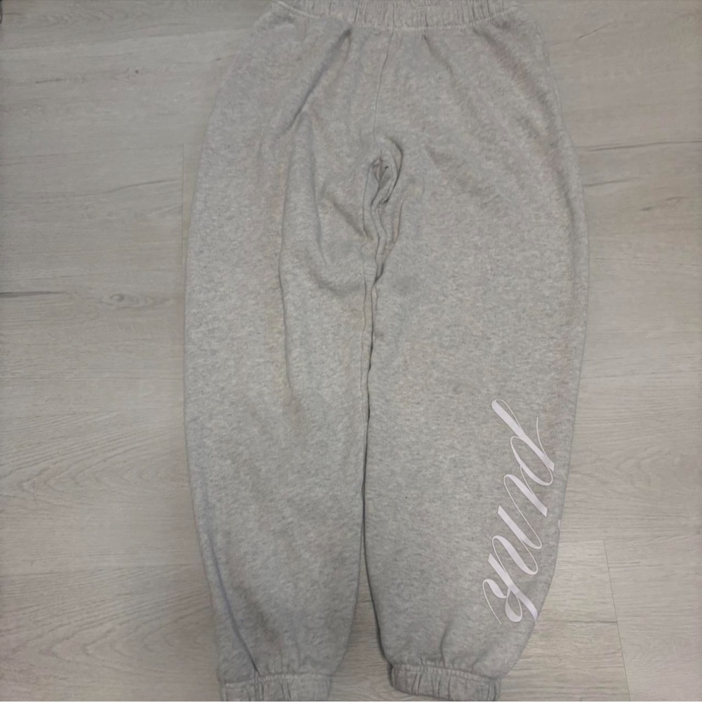 Victoria's Secret Gray Joggers with White Logo